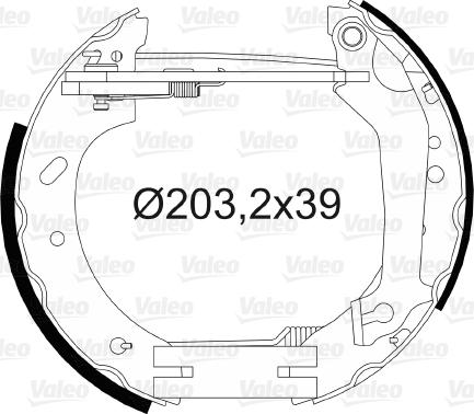 Valeo 554737 - Bremžu loku komplekts ps1.lv