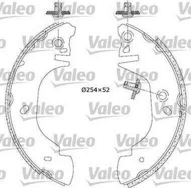 Valeo 553845 - Bremžu loku komplekts ps1.lv