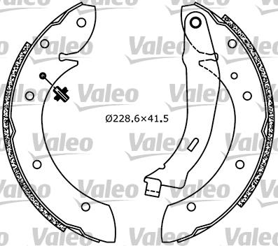 Valeo 553855 - Bremžu loku komplekts ps1.lv