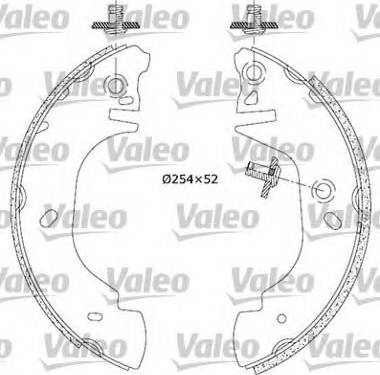 Valeo 553850 - Bremžu loku komplekts ps1.lv