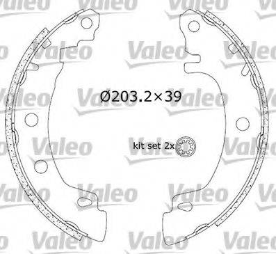 Valeo 553814 - Bremžu loku komplekts ps1.lv