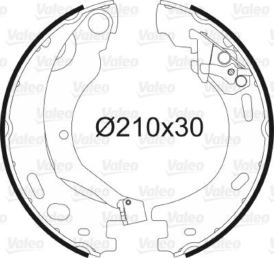 Valeo 564200 - Bremžu loku kompl., Stāvbremze ps1.lv