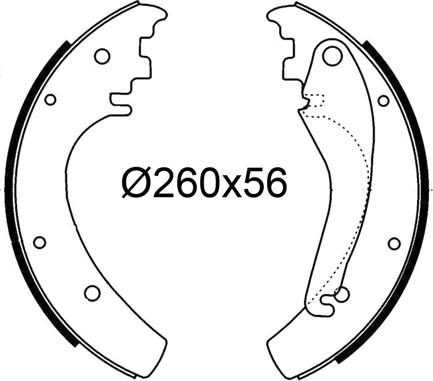 Valeo 564282 - Bremžu loku komplekts ps1.lv