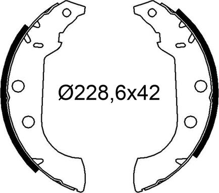 Valeo 564272 - Bremžu loku komplekts ps1.lv