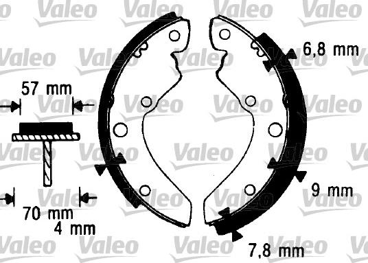 Valeo 562986 - Bremžu loku komplekts ps1.lv