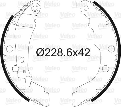 Valeo 562628 - Bremžu loku komplekts ps1.lv