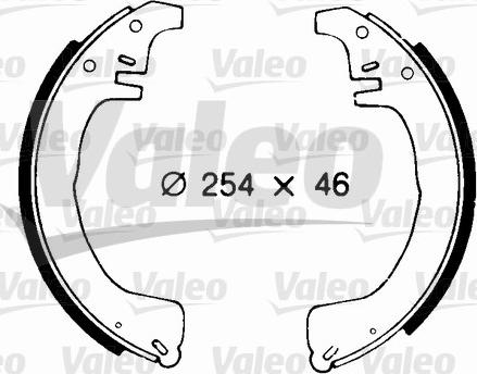 Valeo 562676 - Bremžu loku komplekts ps1.lv