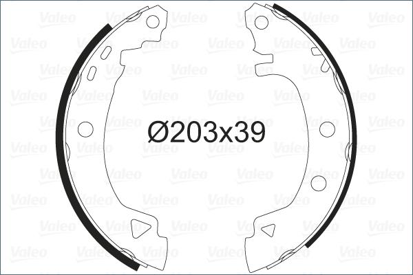 Valeo 562041 - Bremžu loku komplekts ps1.lv