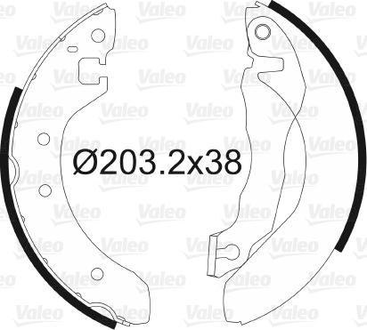 Valeo 562055 - Bremžu loku komplekts ps1.lv