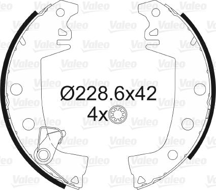 Valeo 562383 - Bremžu loku komplekts ps1.lv