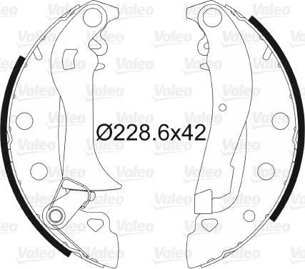 Valeo 562764 - Bremžu loku komplekts ps1.lv