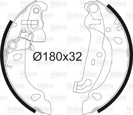 Valeo 562771 - Bremžu loku komplekts ps1.lv