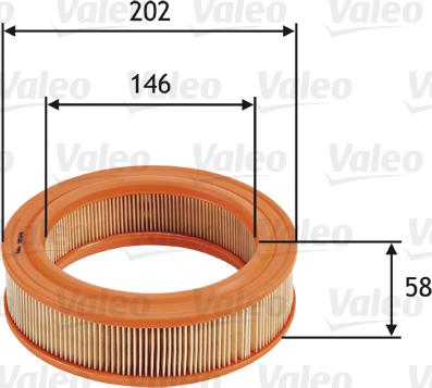 Valeo 585644 - Gaisa filtrs ps1.lv