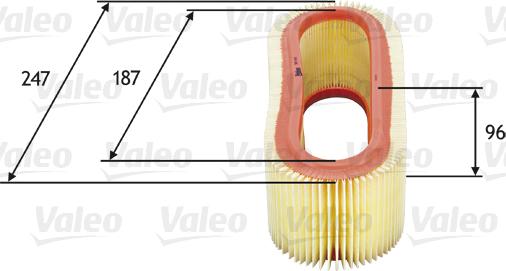 Valeo 585643 - Gaisa filtrs ps1.lv