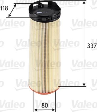 Valeo 585668 - Gaisa filtrs ps1.lv