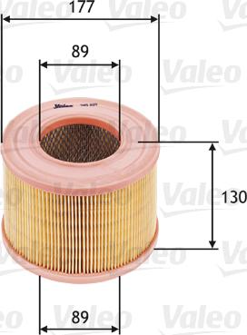 Valeo 585605 - Gaisa filtrs ps1.lv