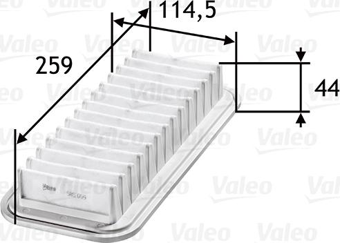 Valeo 585059 - Gaisa filtrs ps1.lv