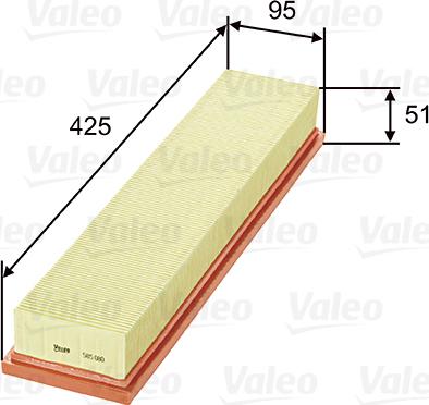 Valeo 585080 - Gaisa filtrs ps1.lv