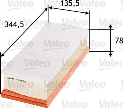 Valeo 585028 - Gaisa filtrs ps1.lv