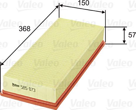 Valeo 585073 - Gaisa filtrs ps1.lv