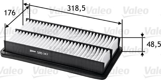 Valeo 585147 - Gaisa filtrs ps1.lv