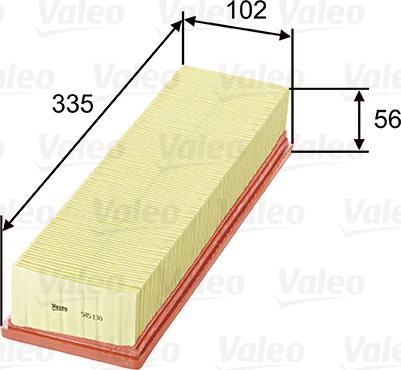 Valeo 585130 - Gaisa filtrs ps1.lv