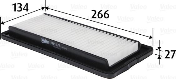 Valeo 585173 - Gaisa filtrs ps1.lv