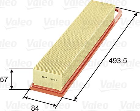 Valeo 585247 - Gaisa filtrs ps1.lv