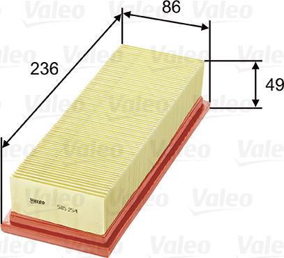 Valeo 585254 - Gaisa filtrs ps1.lv