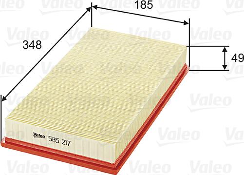 Valeo 585217 - Gaisa filtrs ps1.lv