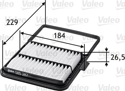 Valeo 585287 - Gaisa filtrs ps1.lv