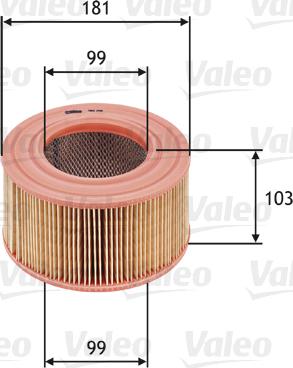 Valeo 585708 - Gaisa filtrs ps1.lv