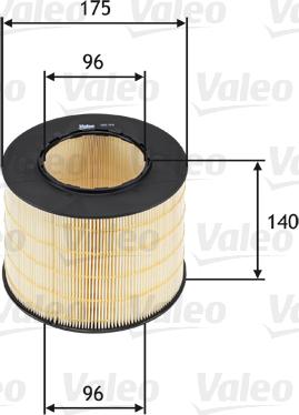 Valeo 585714 - Gaisa filtrs ps1.lv