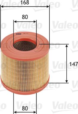 Valeo 585725 - Gaisa filtrs ps1.lv