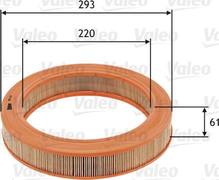 Valeo 585727 - Gaisa filtrs ps1.lv