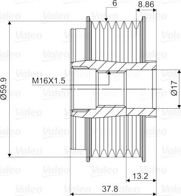 Valeo 588094 - Piedziņas skriemelis, Ģenerators ps1.lv