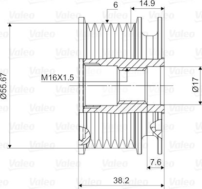 Valeo 588044 - Piedziņas skriemelis, Ģenerators ps1.lv