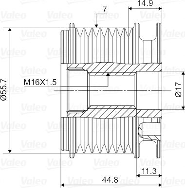 Valeo 588060 - Piedziņas skriemelis, Ģenerators ps1.lv