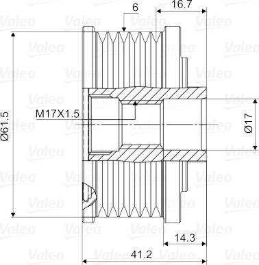 Valeo 588009 - Piedziņas skriemelis, Ģenerators ps1.lv