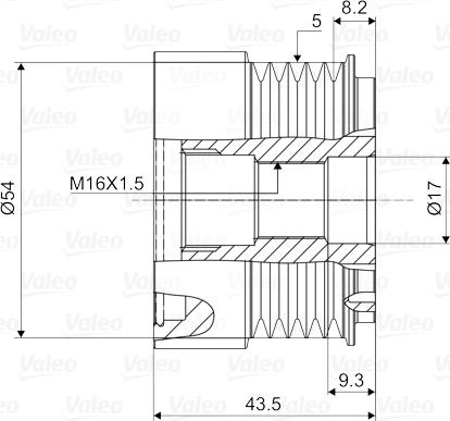 Valeo 588007 - Piedziņas skriemelis, Ģenerators ps1.lv