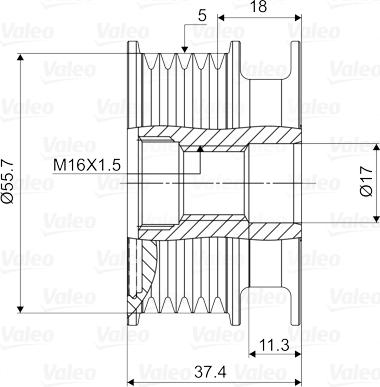 Valeo 588035 - Piedziņas skriemelis, Ģenerators ps1.lv