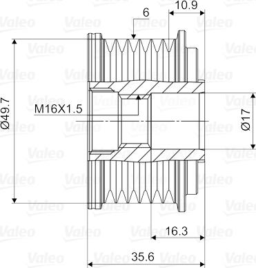 Valeo 588030 - Piedziņas skriemelis, Ģenerators ps1.lv