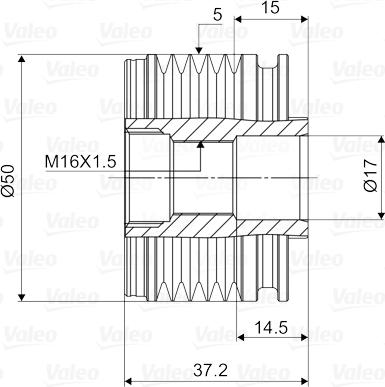 Valeo 588025 - Piedziņas skriemelis, Ģenerators ps1.lv