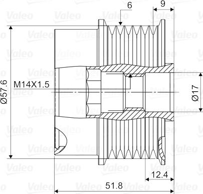 Valeo 588131 - Piedziņas skriemelis, Ģenerators ps1.lv