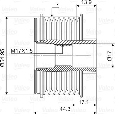 Valeo 588133 - Piedziņas skriemelis, Ģenerators ps1.lv