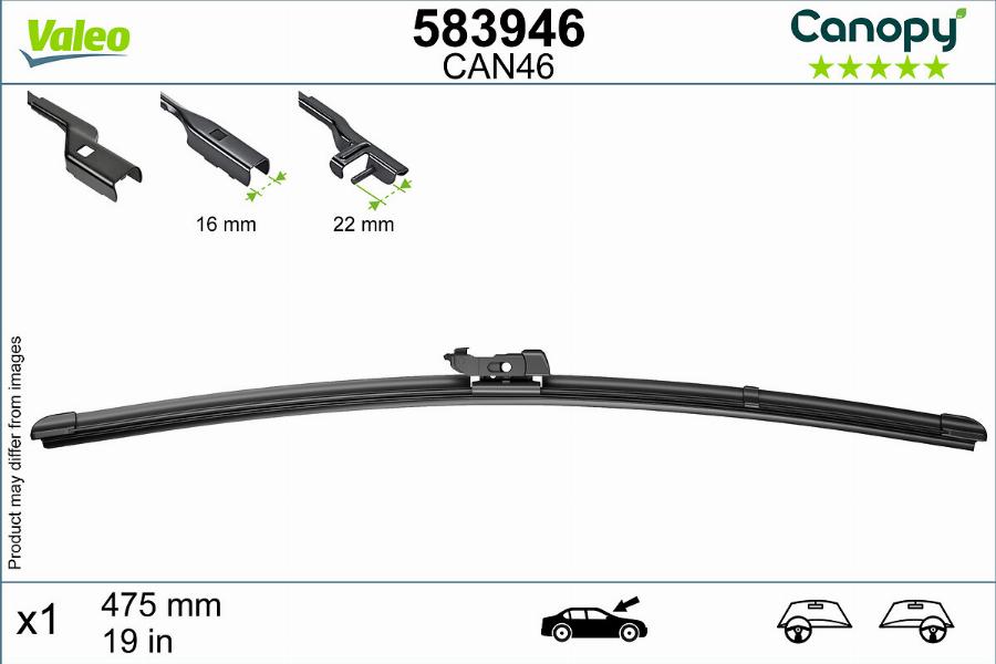 Valeo 583946 - Stikla tīrītāja slotiņa ps1.lv