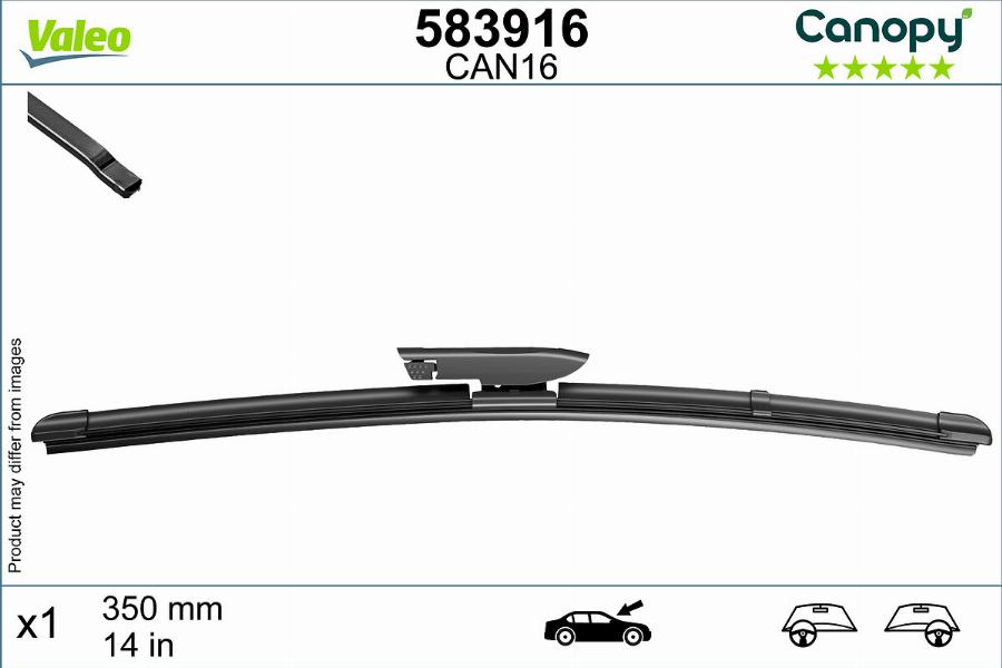 Valeo 583916 - Stikla tīrītāja slotiņa ps1.lv