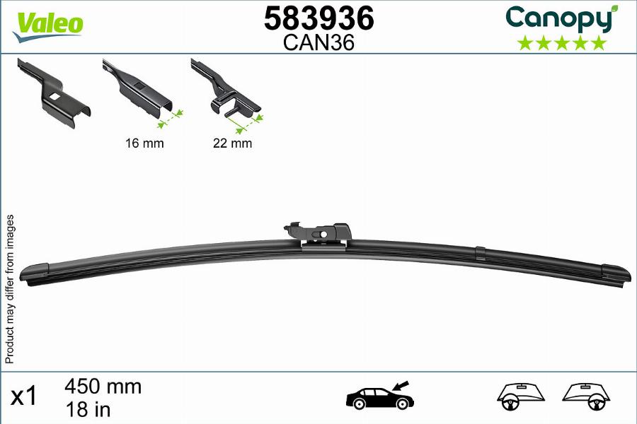 Valeo 583936 - Stikla tīrītāja slotiņa ps1.lv