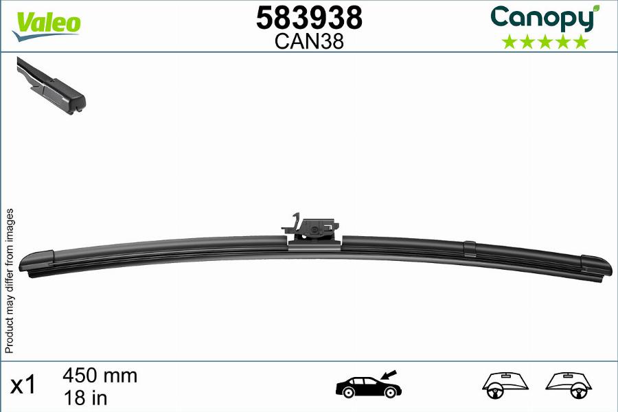 Valeo 583938 - Stikla tīrītāja slotiņa ps1.lv