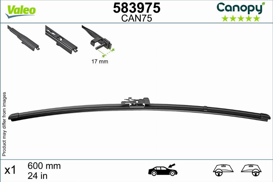 Valeo 583975 - Stikla tīrītāja slotiņa ps1.lv